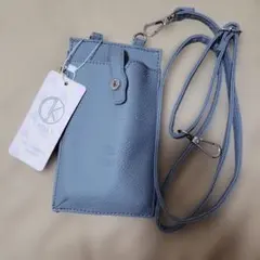 D.KELLY スマホショルダーバッグ ブルーグレーのサムネイル