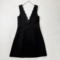 【美品】 ジルスチュアート Vネック ノースリーブ ワンピース ブラック