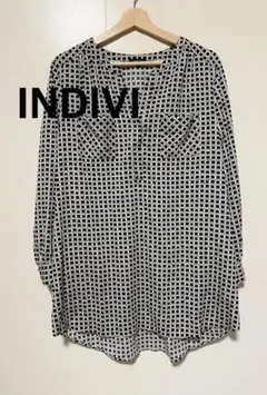 INDIVI インディヴィ　長袖シャツ　長袖ブラウス　大きいサイズ　42