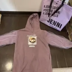 JENNI フード付きスウェットパーカー ピンク