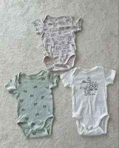 H&M＊オーガニックコットンロンパース3着セット