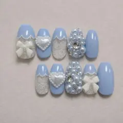 53 ネイルチップ サイズオーダー 埋め尽くしネイル