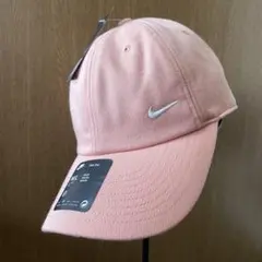 新品 NIKE ナイキ キャップ ピンクオレンジ 帽子 カーブキャップ 刺繍