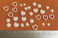 ネイルパーツ　パール　ハート　30個