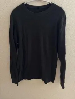 ユニクロ　ワッフルクルーネックTシャツ　カーキー オリーブ