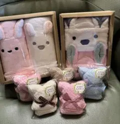 ウサギとクマのタオルセット