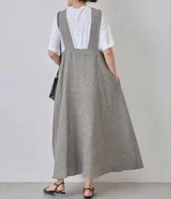 UpcycleLino] 今季アイテムブロックチェック2wayキャミワンピース