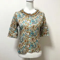 日本製　スキャパ　花柄　カットソー　花　トップス　夏　大人　上品　素敵のサムネイル
