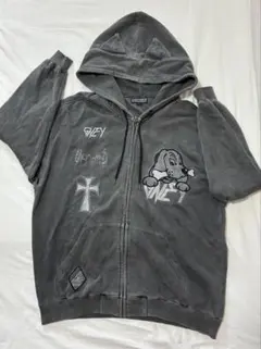 新品未開封！マザリ×GALFY×GEKIROCK ダメージ加工ジップパーカー