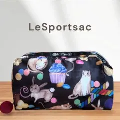 【美品】レスポートサック 猫とウサギのポーチ