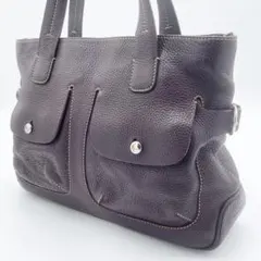 【大容量】LANCEL トートバッグ　A4可　レザー　シボ　スタッズ　y2kのサムネイル