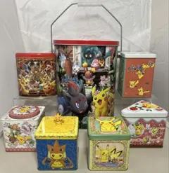 激レア【まとめ売り】ポケモンセンター限定　クッキー缶 ＆ BIG バケツ缶　７点 激レア【まとめ売り】ポケモンセンター限定 クッキー缶 ＆ BIG バケツ
