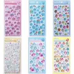 しずくちゃん　ボンボンドロップシール　6枚セット　コンプリート