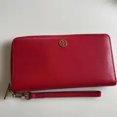 TORY BURCH 長財布 レッド ストラップ付きのサムネイル