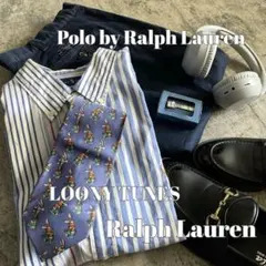 c-boy Ralph Lauren ミックスストライプ ネクタイシャツ コーデ
