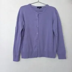 COMME CA ISM　シンプル　美品　ラベンダーカーディガン　コムサ