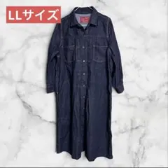 Sunny clouds サニークラウズ デニム シャツワンピース LL ロング