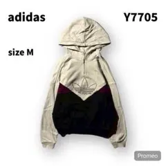 【即購入OK】adidas パーカー　フーディー　サイズM アイボリー