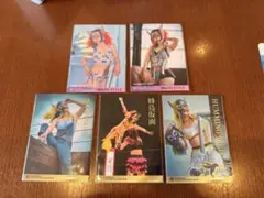 女子プロレス　マリーゴールド　トレーディングカード　ハミングバード　5種　トレカのサムネイル