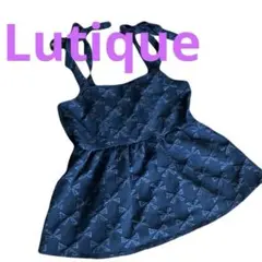 Lutique リボン柄キャミソール M ブラック　ビスチェ　未使用　ハロウィン