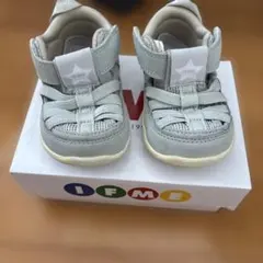 IFME グレー マジックテープ スニーカー 12.5cm