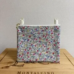 SALE ハンドメイド　さくらんぼ柄　ラミネート移動ポケット　もっと大きめ