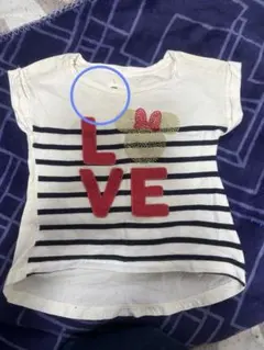 Baby GAP Disney LOVE刺繍 ストライプTシャツ