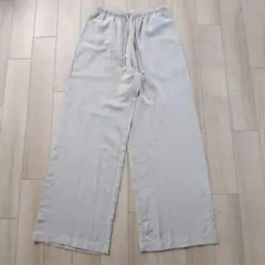 新品 ユニクロ ワイドイージーパンツ 綿混素材 ベージュ色 S