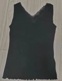 UNTITLEDレースタンクトップ黒のサムネイル