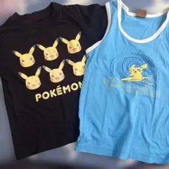 ポケモン ピカチュウ タンクトップ　半袖Tシャツ 2枚セット　男の子
