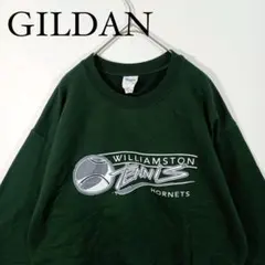 GILDAN カレッジスウェット 緑 M テニスのサムネイル