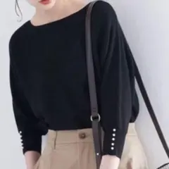 ROPE PICNIC 袖パールドルマンニット