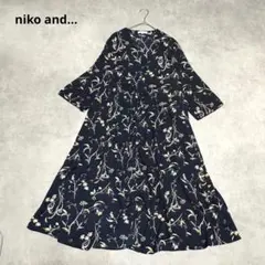 niko and… レトロフローラル ワンピース M