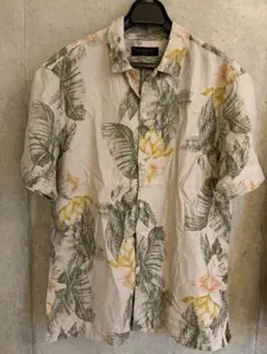ALLSAINTS アロハシャツ ボタニカル柄 ベージュ Mのサムネイル