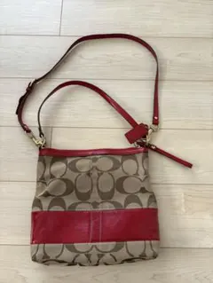 COACH コーチ 6092 シグネチャー トートバッグ レッド レディース