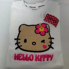 SANRIO　日焼けキティ サガラ刺繍 Tシャツ L ハローキティ 新品