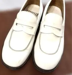 イタリア製　ローファー　白　24.5cm GRANELLO