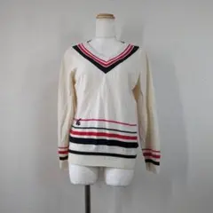 美品 ビバハート チルデンニット 白 42 Lサイズ ゴルフウェア