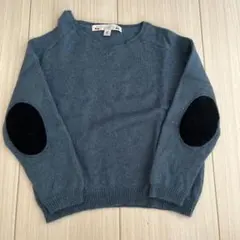 グレー Vネック カシミヤ セーター 肘当て付き 2サイズ - メルカリ