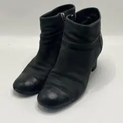 CHANEL シャネル ココマーク レザー ショートブーツ ブラック 36C
