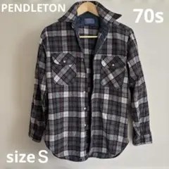 PENDLETON ネルシャツ　古着　70s アメリカ製　size Ｓ