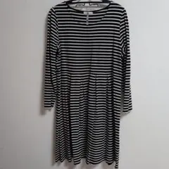 earth music & ecology ストライプ長袖ワンピース