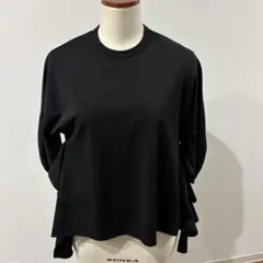 COMME des GARÇONS ブラック 五分袖Tシャツ S