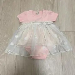 花刺繍ロンパース