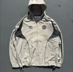 UMBRO フード付きナイロンジャケット ベージュ　9090s Lサイズ