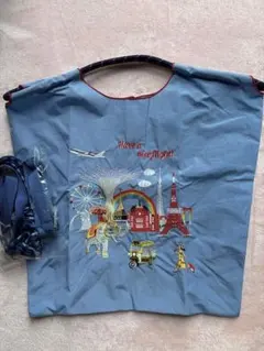 ボールアンドチェーン エコバッグ 刺しゅう ストラップ付き M