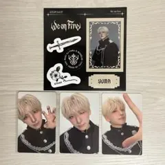 &TEAM We on Fire ユウマ YUMA ステッカー＆トレカ3枚セット