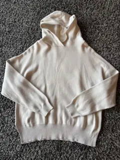 PLST フード付きニットパーカー M