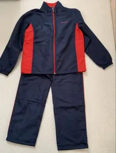 【美品】裏起毛ジャージ上下セット ネイビー/レッド