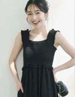 coca シャーリング フリルワンピース Mサイズ